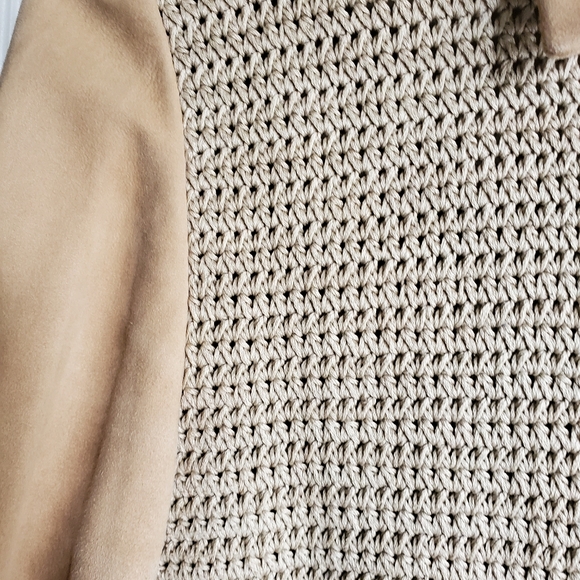 Carlisle Jacket:  Sophisticated Look in Suede with Crocheted Panels - Picture 8 of 11